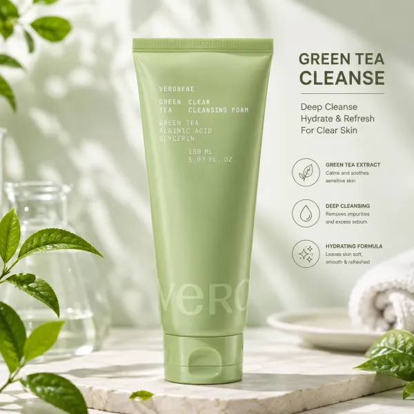 Verobene Green Tea Clear Cleansing Foam - 150ml